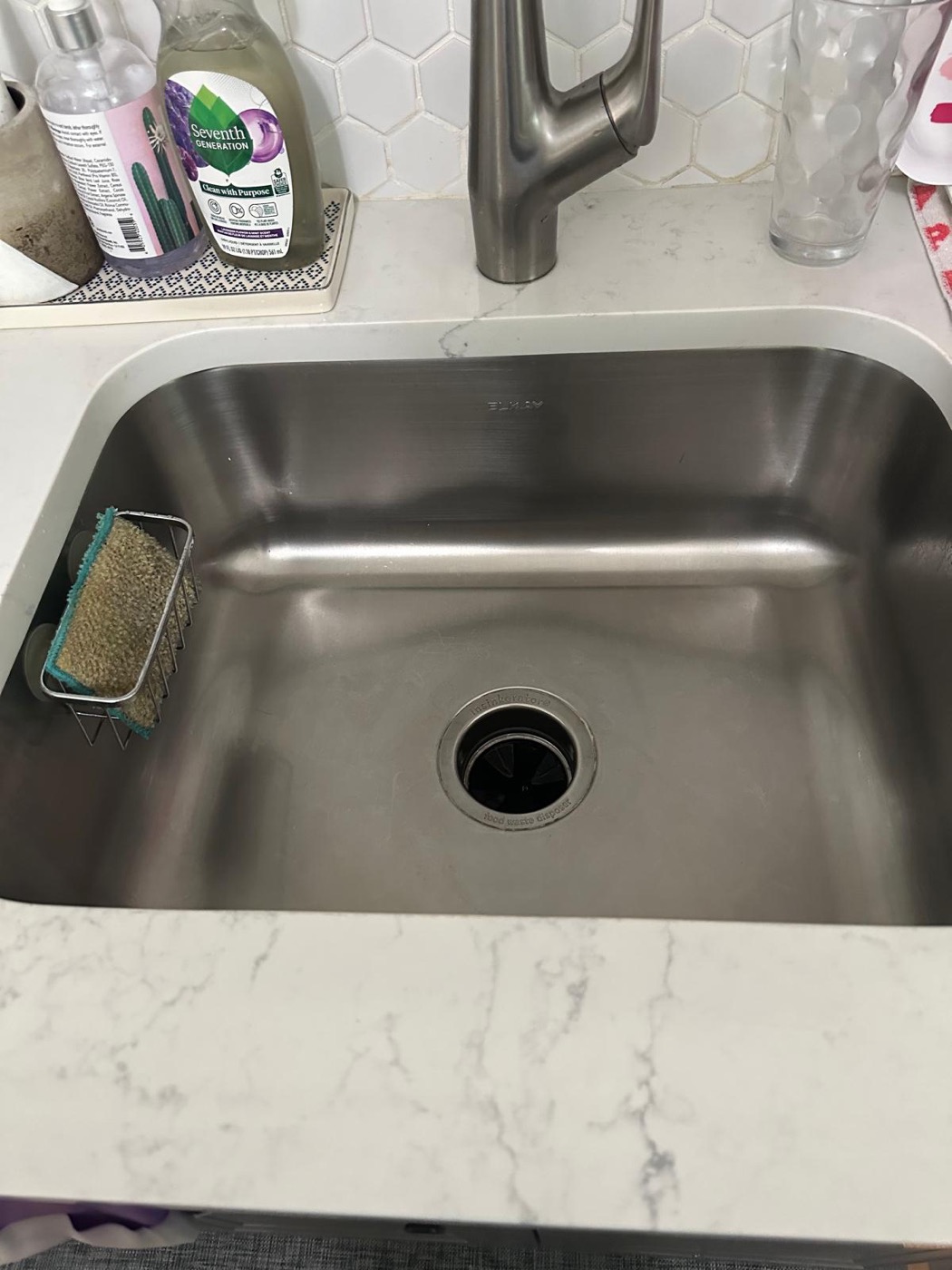 Kitchen sink after cleaning