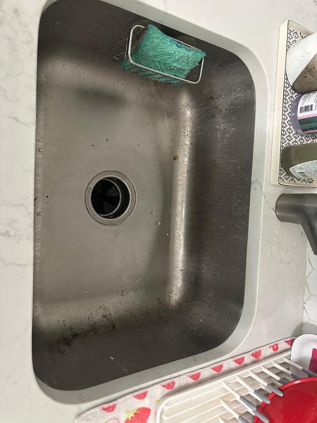 Kitchen sink before cleaning